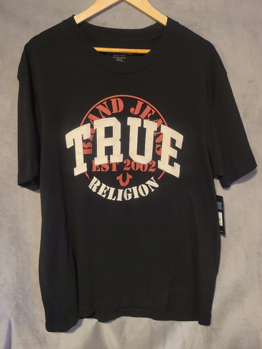 True Religion T-shirt Men's Color Black Size L (NEW ORIGINAL WITH TAGS)